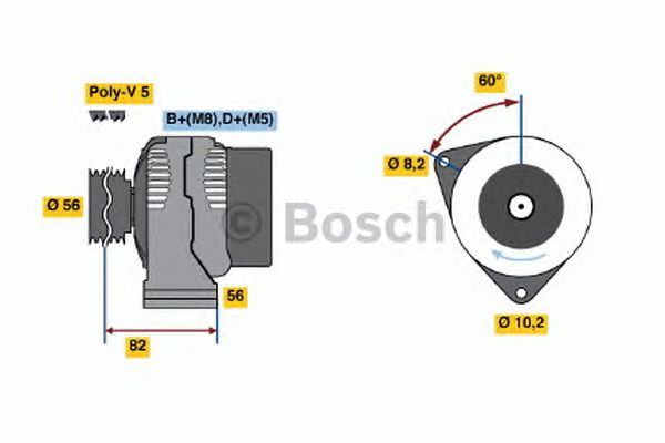 BOSCH REMAN ALTERNATOR – 0986042111