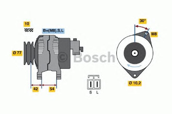 BOSCH REMAN ALTERNATOR – 0986042291