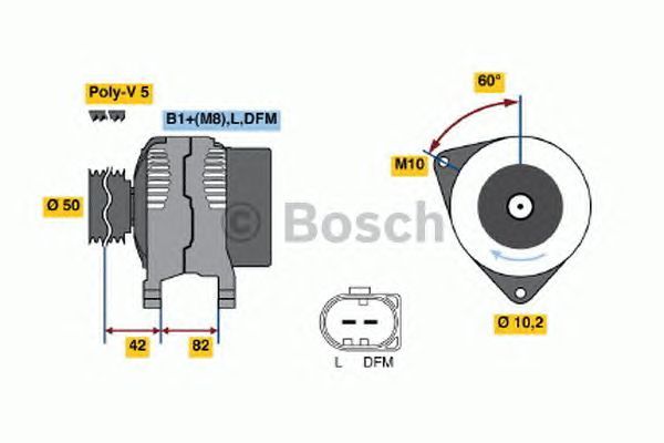 BOSCH REMAN ALTERNATOR – 0986042640