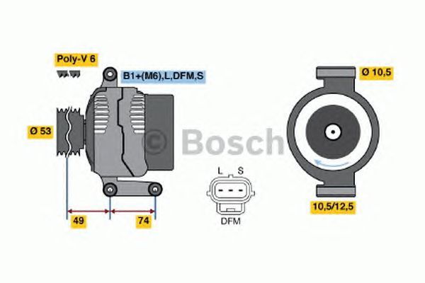 BOSCH REMAN ALTERNATOR – 0986042790