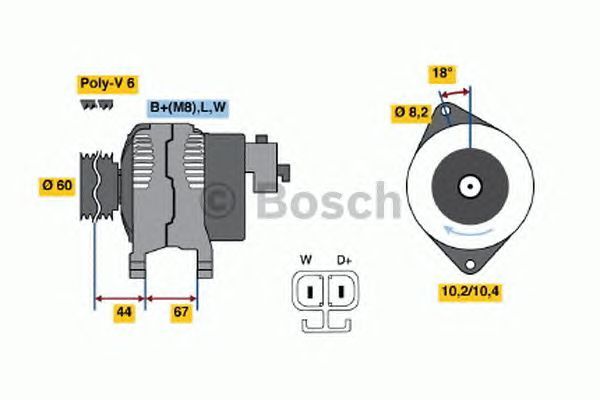 BOSCH REMAN ALTERNATOR – 0986043101