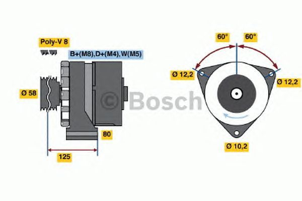 BOSCH REMAN ALTERNATOR (HGV) – 0986043890