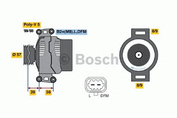 BOSCH REMAN ALTERNATOR – 0986044010