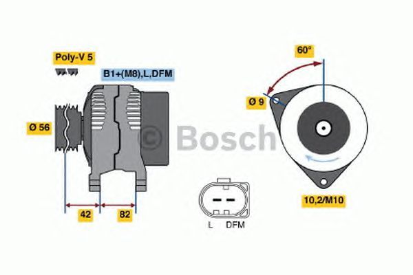 BOSCH REMAN ALTERNATOR – 0986044300