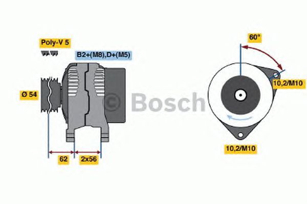 BOSCH REMAN ALTERNATOR – 0986044410