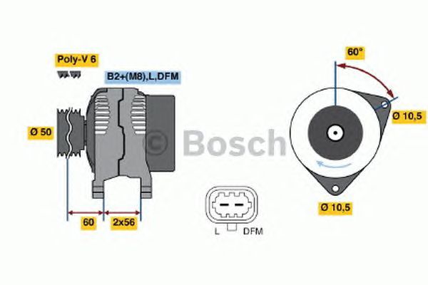 BOSCH REMAN ALTERNATOR – 0986044440