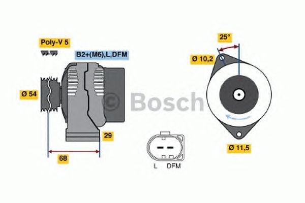 BOSCH REMAN ALTERNATOR – 0986044490