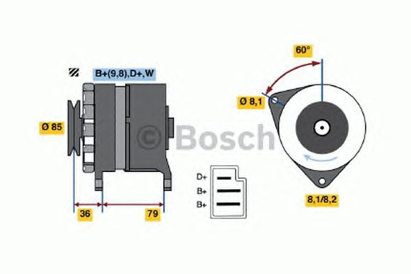 BOSCH REMAN ALTERNATOR – 0986044591