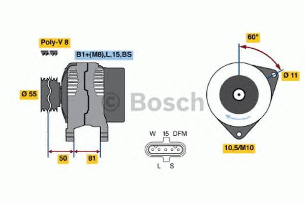 BOSCH REMAN ALTERNATOR (HGV) – 0986045160