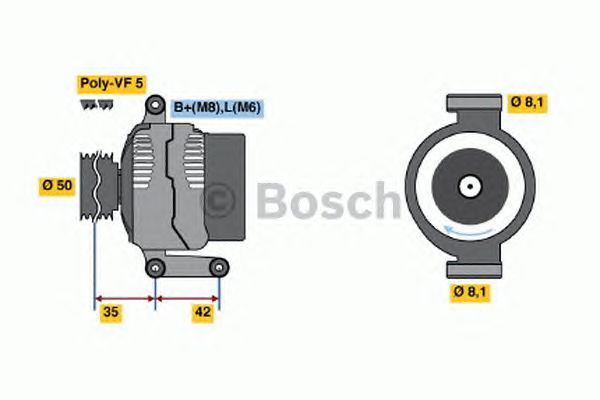 BOSCH REMAN ALTERNATOR – 0986045181