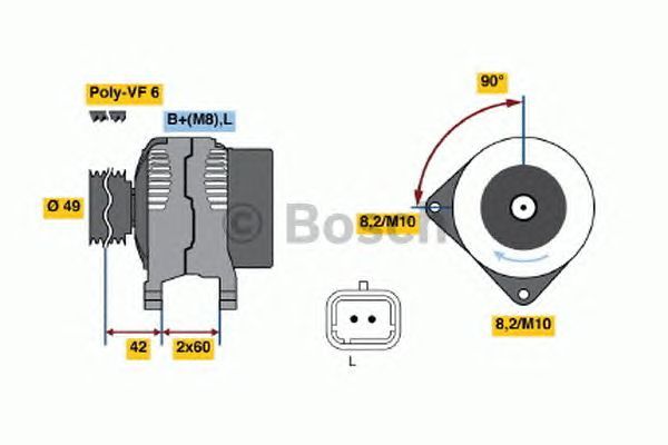 BOSCH REMAN ALTERNATOR – 0986045241