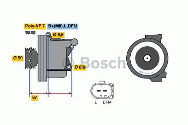 BOSCH REMAN ALTERNATOR – 0986045410