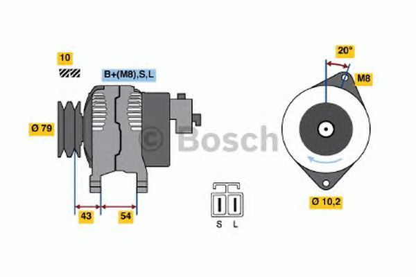 BOSCH REMAN ALTERNATOR – 0986045561