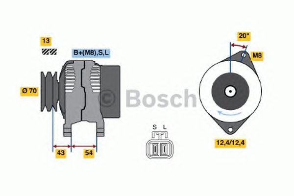 BOSCH REMAN ALTERNATOR – 0986045611