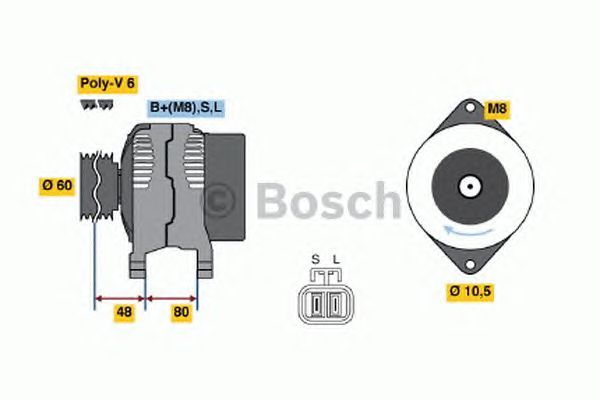 BOSCH REMAN ALTERNATOR – 0986045701