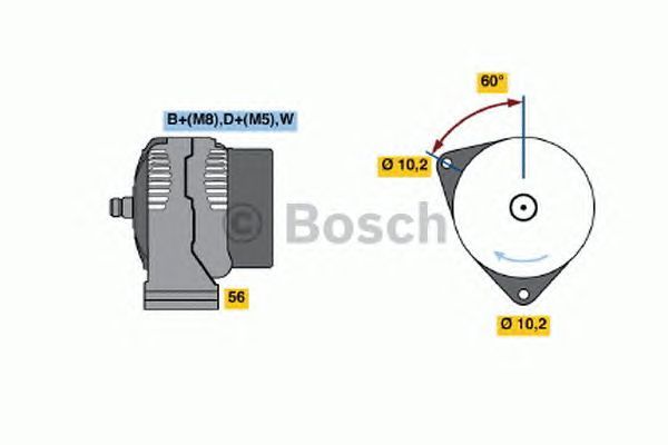 BOSCH REMAN ALTERNATOR – 0986046000