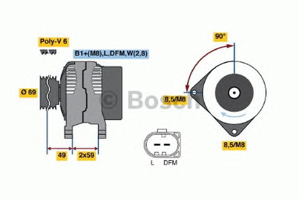 BOSCH REMAN ALTERNATOR – 0986046050