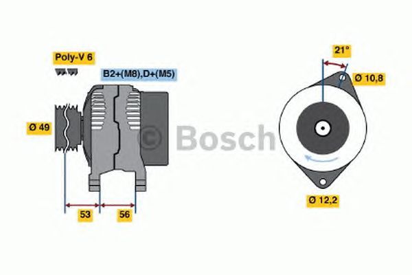 BOSCH REMAN ALTERNATOR – 0986046090