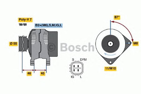 BOSCH REMAN ALTERNATOR – 0986046120