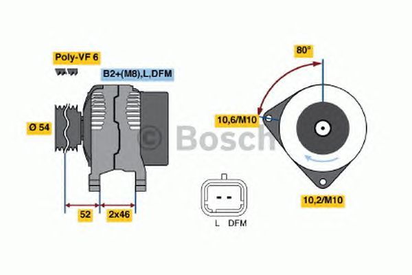 BOSCH REMAN ALTERNATOR – 0986046240