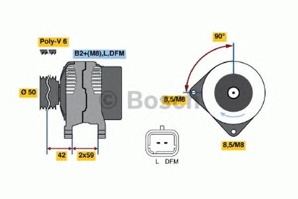 BOSCH REMAN ALTERNATOR – 0986046250