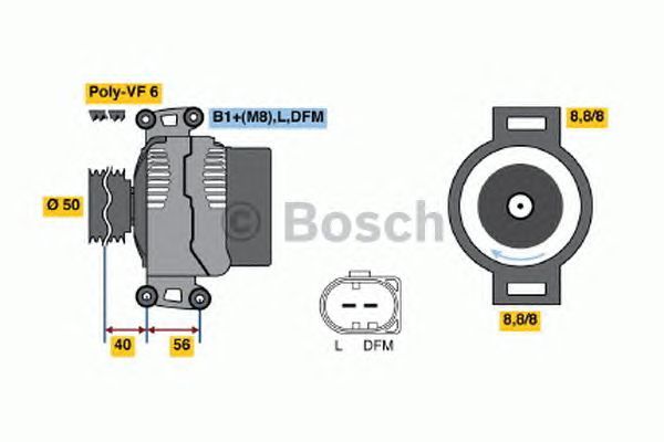 BOSCH REMAN ALTERNATOR – 0986046320