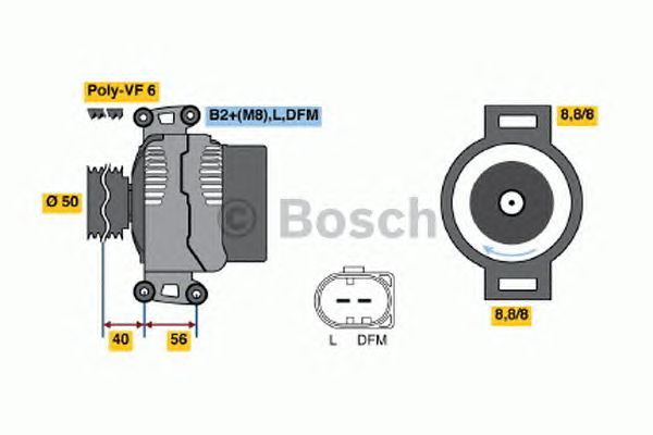 BOSCH REMAN ALTERNATOR – 0986046340