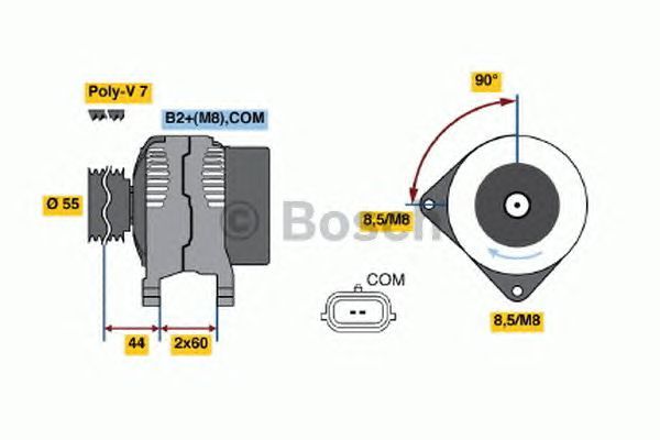 BOSCH REMAN ALTERNATOR – 0986046440