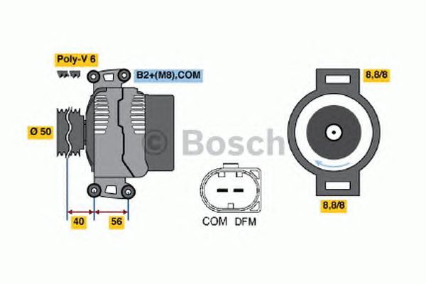 BOSCH REMAN ALTERNATOR – 0986047150