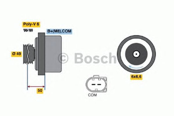 BOSCH REMAN ALTERNATOR – 0986047170