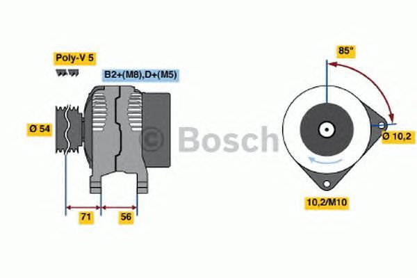 BOSCH REMAN ALTERNATOR – 0986047270