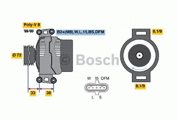 BOSCH REMAN ALTERNATOR (HGV) – 0986047820