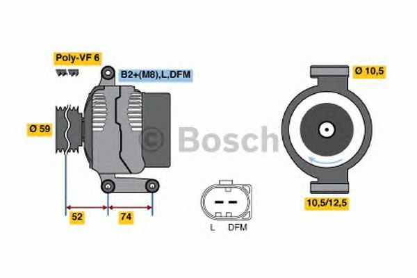 BOSCH REMAN ALTERNATOR – 0986047910