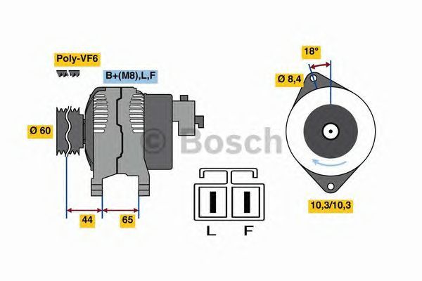 BOSCH REMAN ALTERNATOR – 0986048301