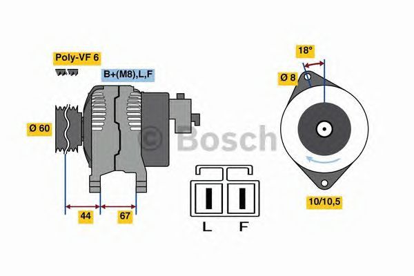 BOSCH REMAN ALTERNATOR – 0986048320