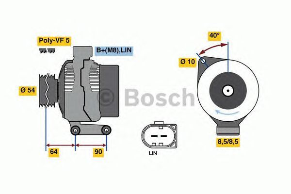 BOSCH REMAN ALTERNATOR – 0986048400