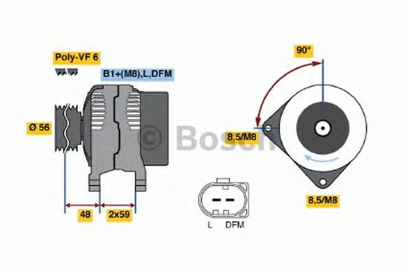 BOSCH REMAN ALTERNATOR – 0986048530