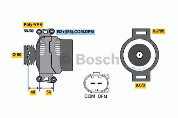 BOSCH REMAN ALTERNATOR – 0986048550