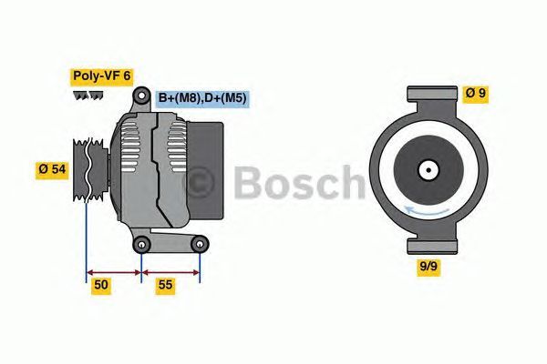 BOSCH REMAN ALTERNATOR – 0986048771