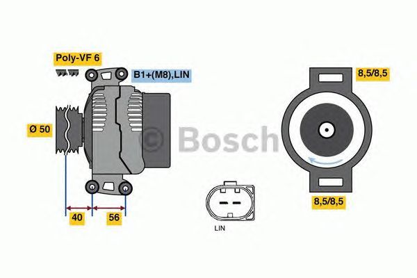 BOSCH REMAN ALTERNATOR – 0986049010