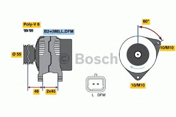 BOSCH REMAN ALTERNATOR – 0986049091