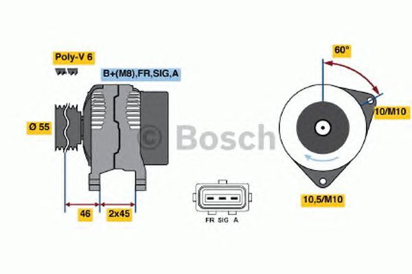 BOSCH REMAN ALTERNATOR – 0986049151