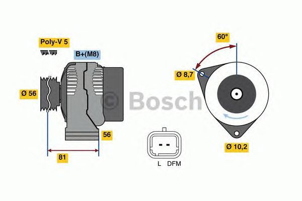 BOSCH REMAN ALTERNATOR – 0986049630