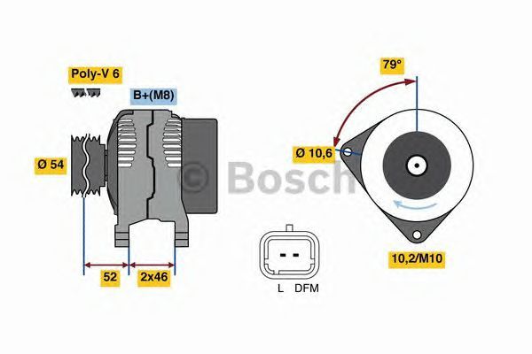 BOSCH REMAN ALTERNATOR – 0986049700