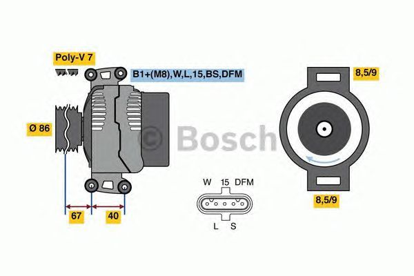 BOSCH REMAN ALTERNATOR (HGV) – 0986049780