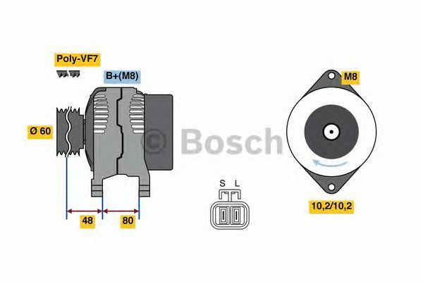 BOSCH REMAN ALTERNATOR – 0986049800