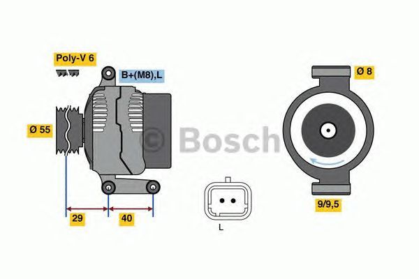 BOSCH REMAN ALTERNATOR – 0986080220