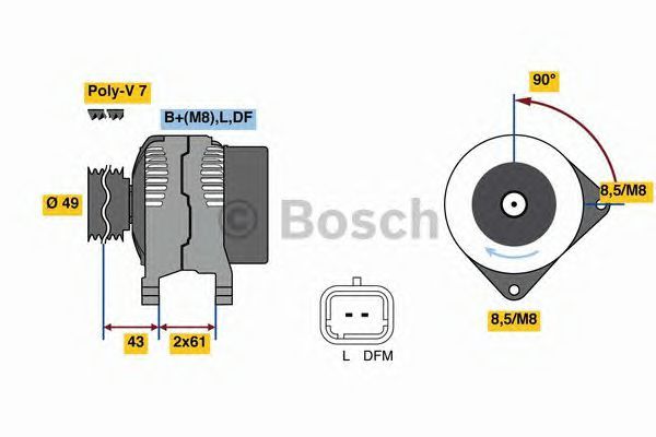 BOSCH REMAN ALTERNATOR – 0986080270