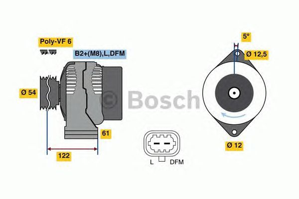 BOSCH REMAN ALTERNATOR – 0986080370