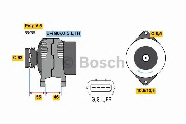 BOSCH REMAN ALTERNATOR – 0986080480